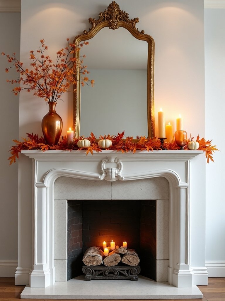 seasonal mirror and artwork