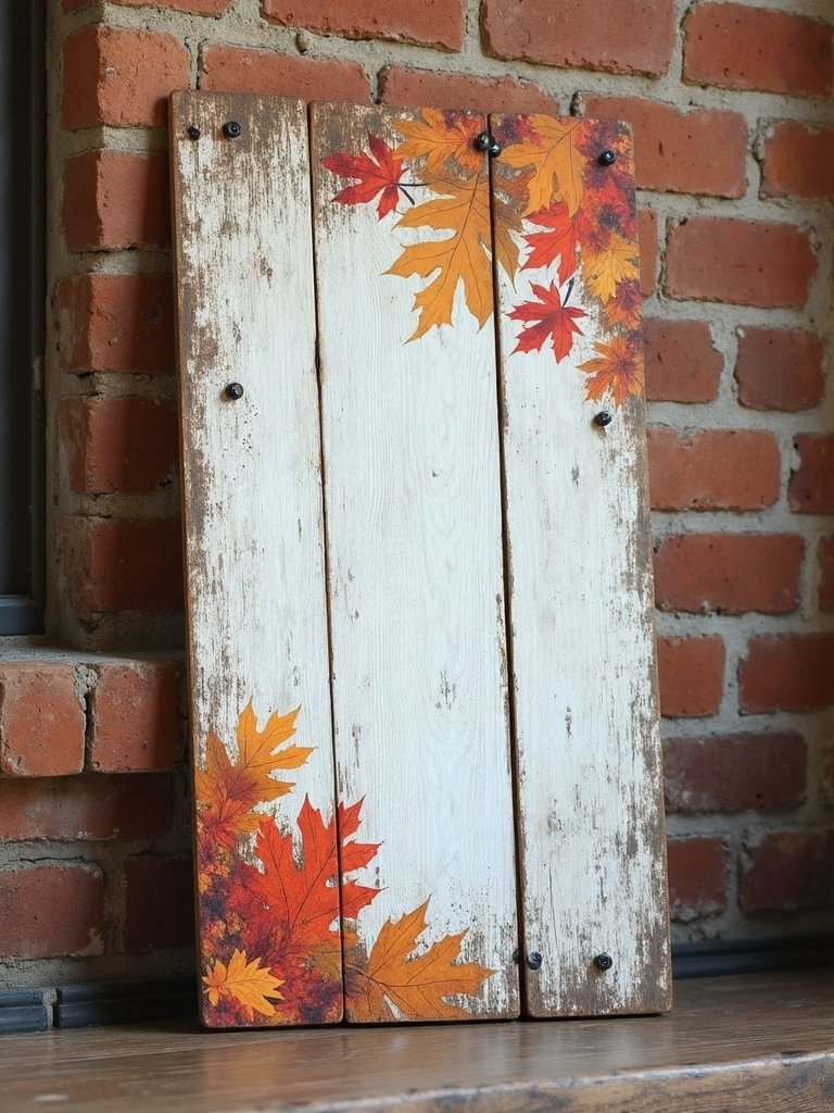seasonal reversible wood signs