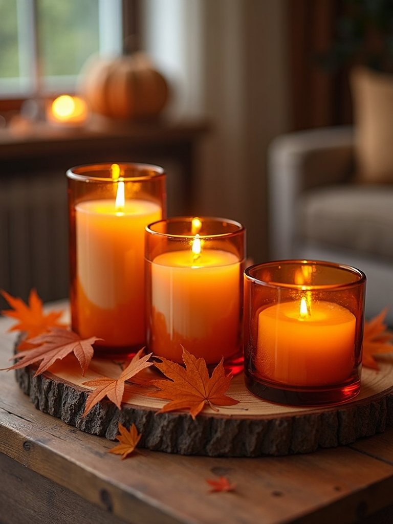 seasonal scented candle decor