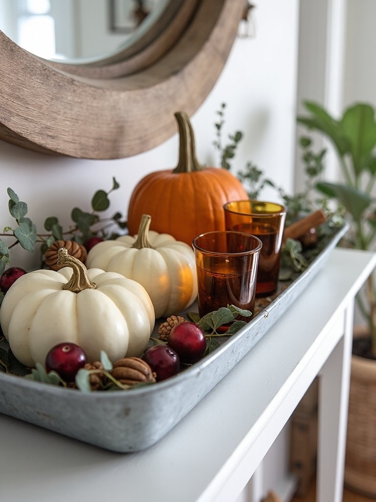 seasonal vignette centerpiece styling