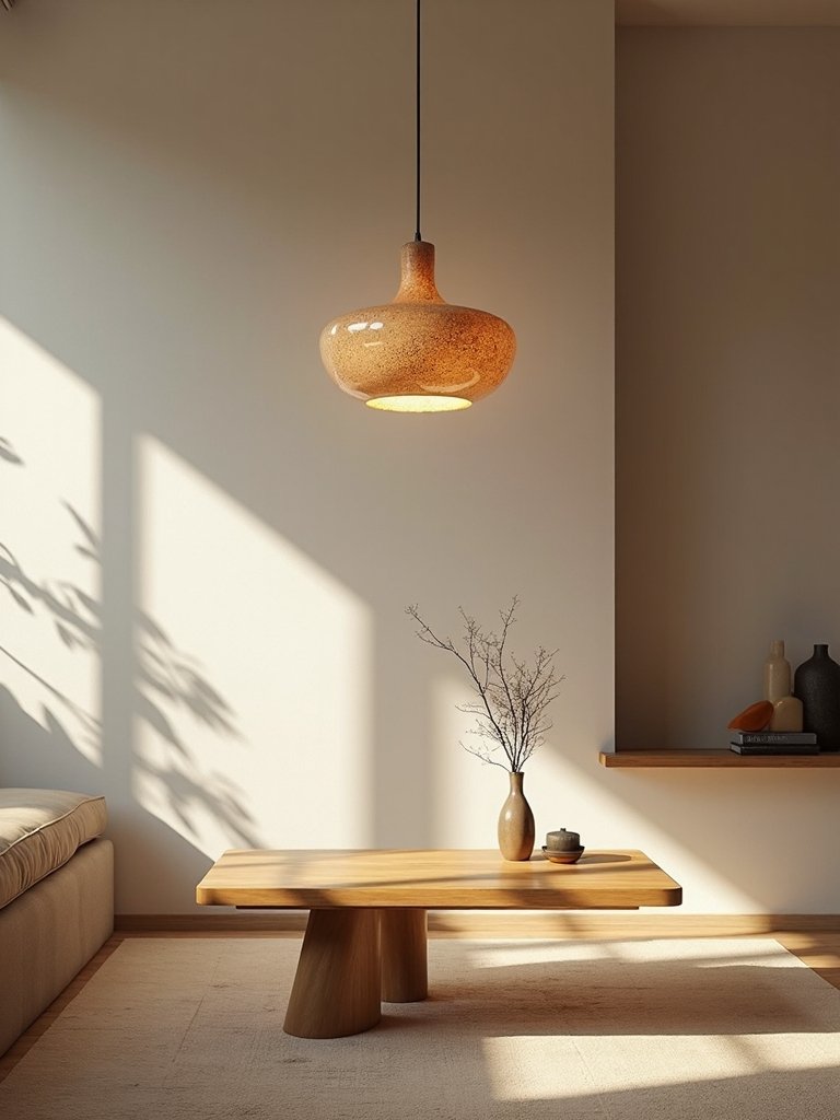 serene imperfect ceramic lighting