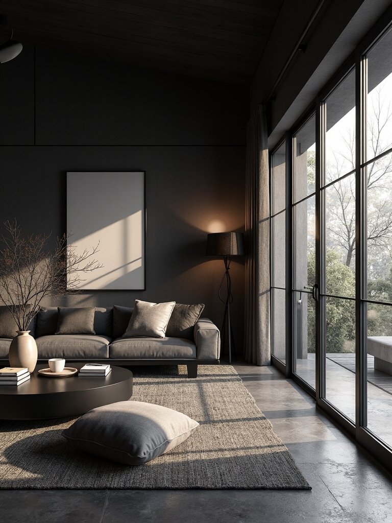 shadowy elegance in japandi