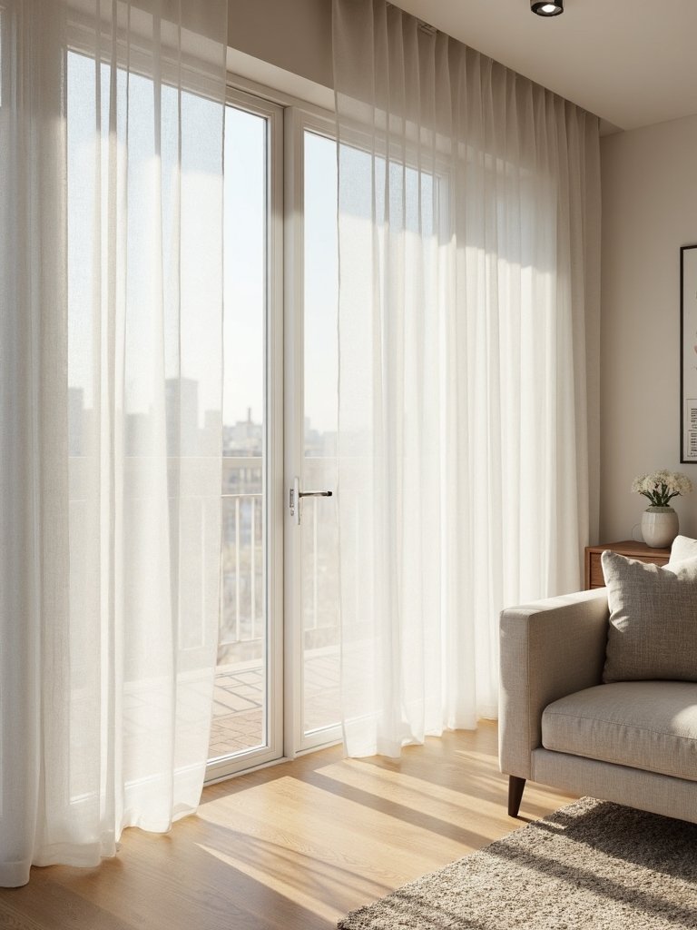 sheer curtains enhance tranquility