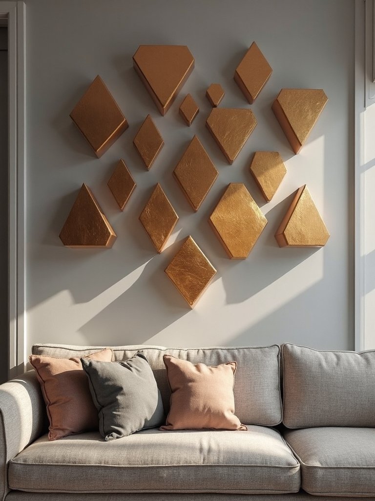 sleek metallic fall decor