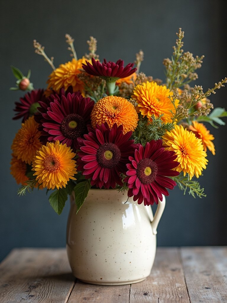 sophisticated autumn flower arrangement