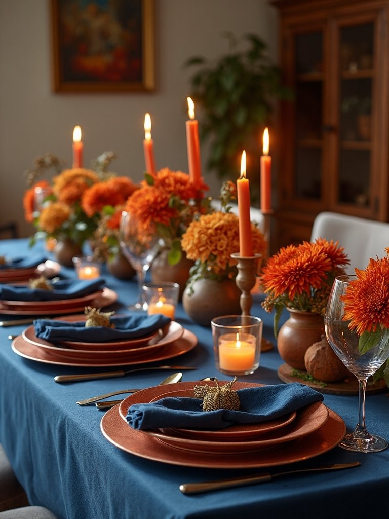 sophisticated blue brown autumn