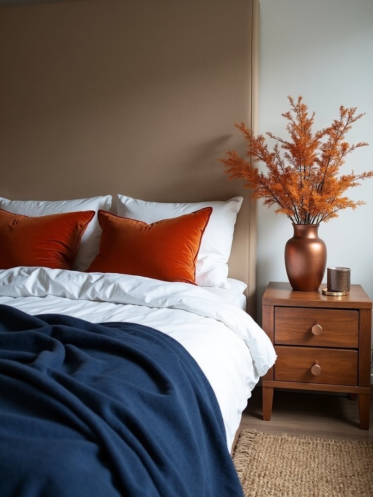 sophisticated fall bedroom retreat