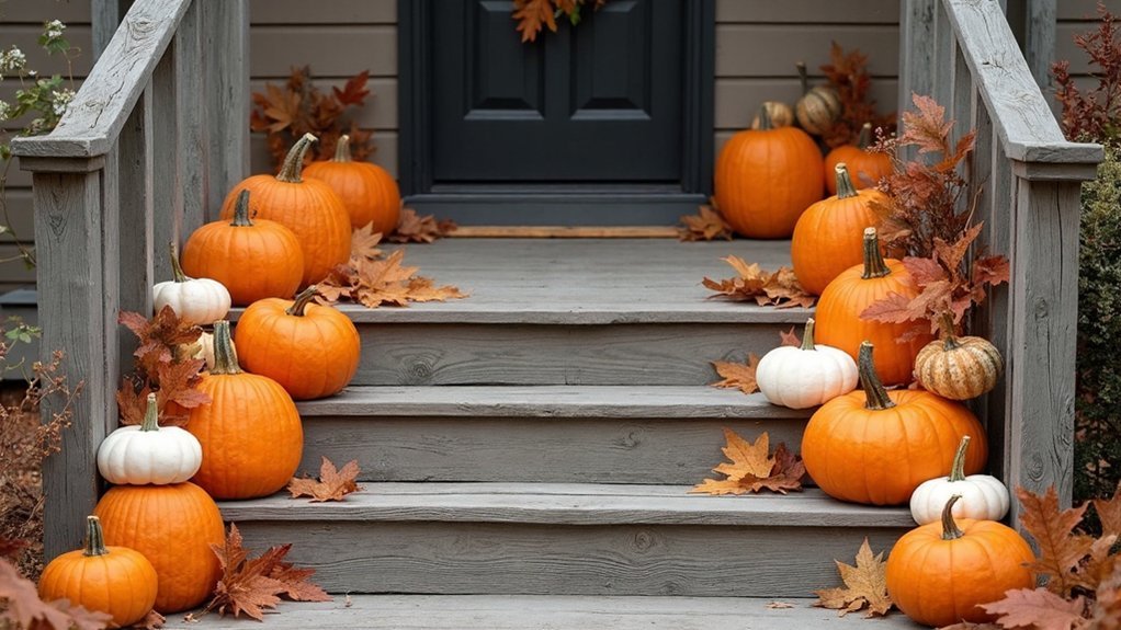 stack pumpkins for charm