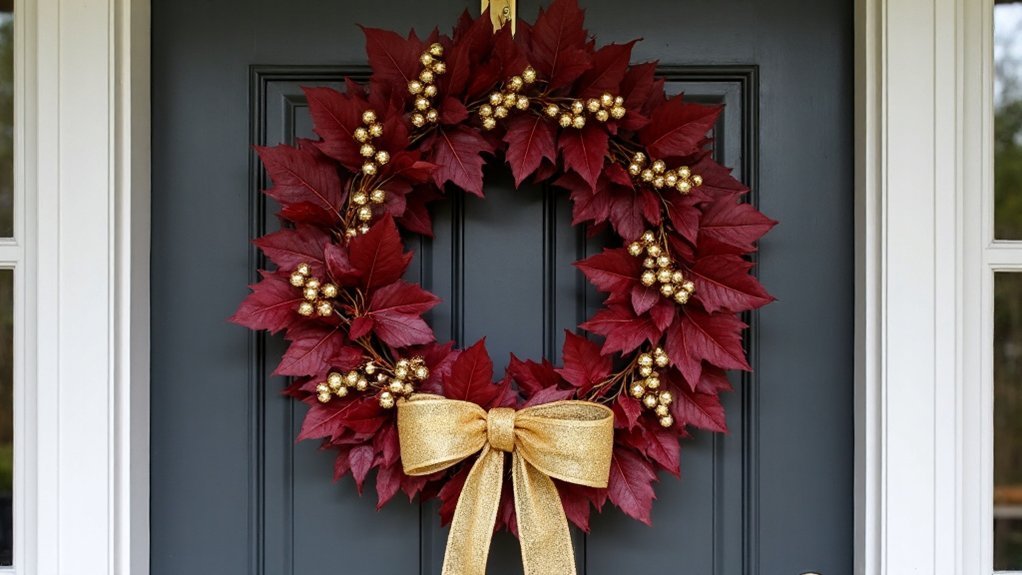 stunning metallic gold wreath