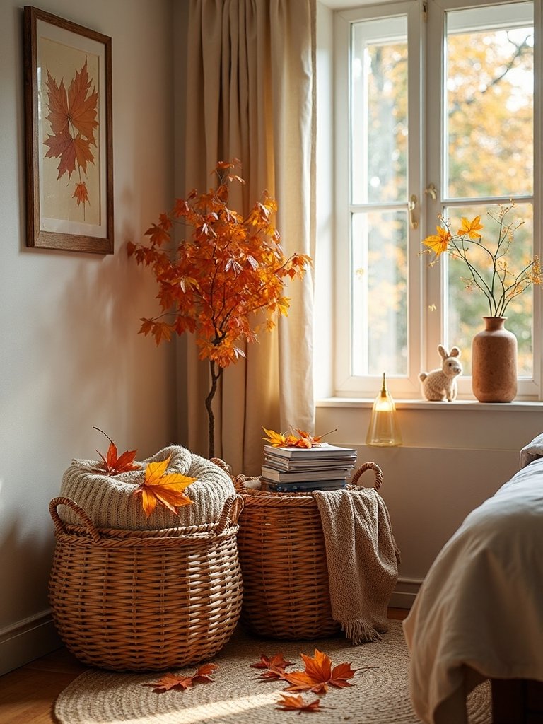 stylish woven basket storage