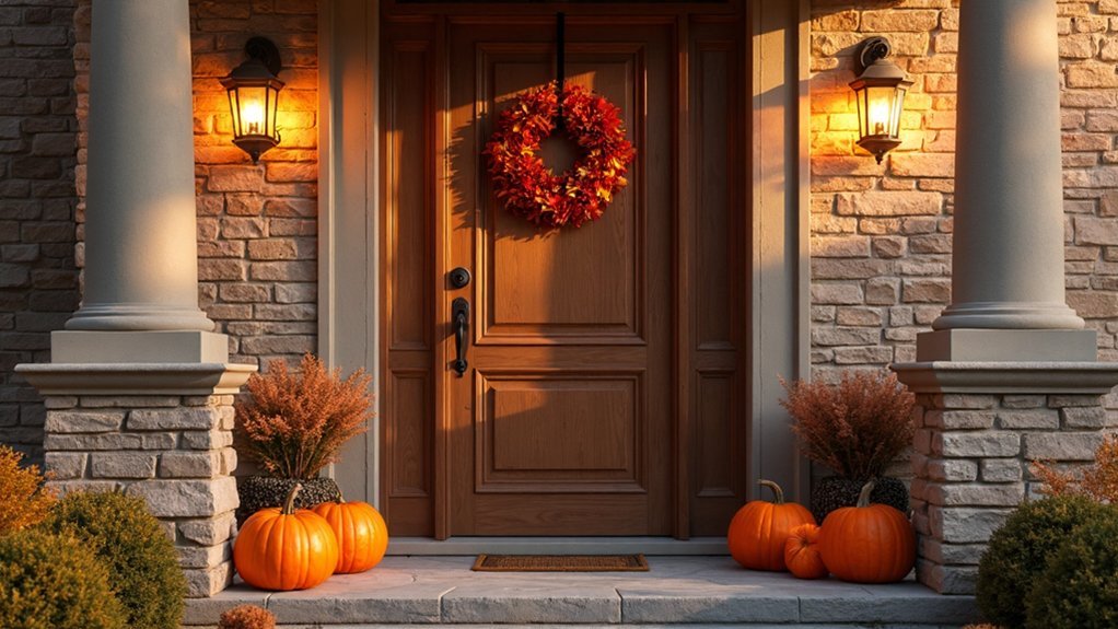 subtle seasonal entrance decor