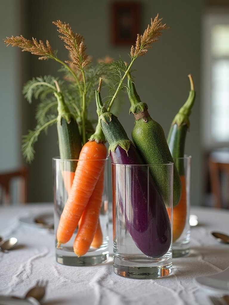 sustainable vegetable water display