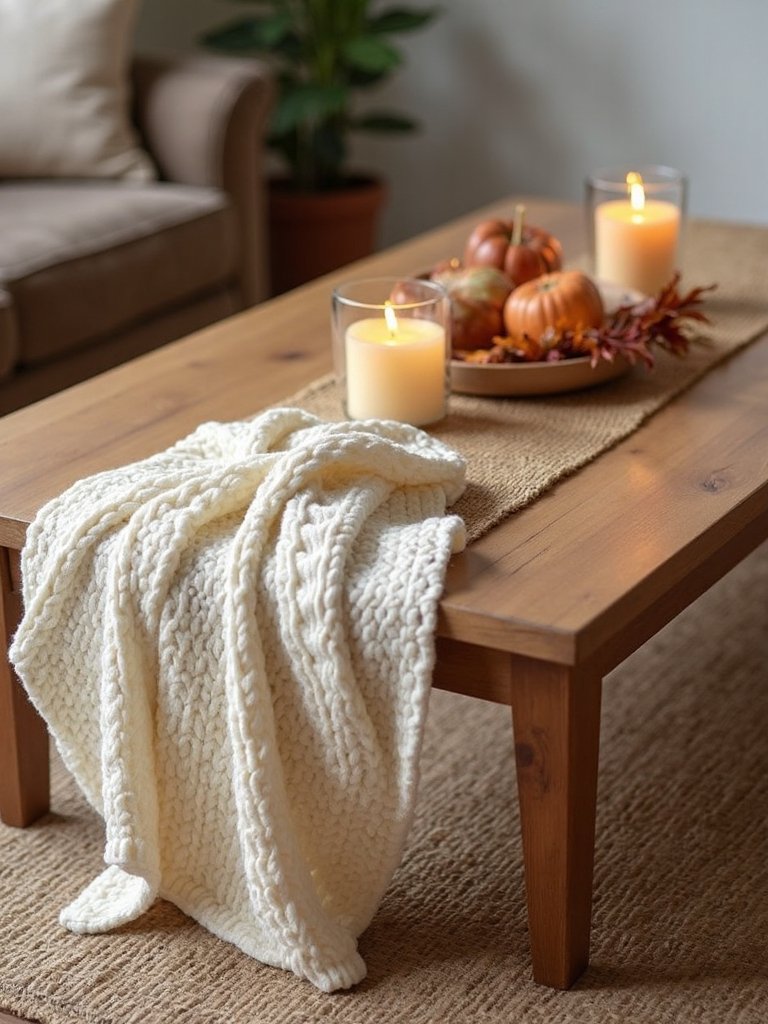 textured autumn table decor