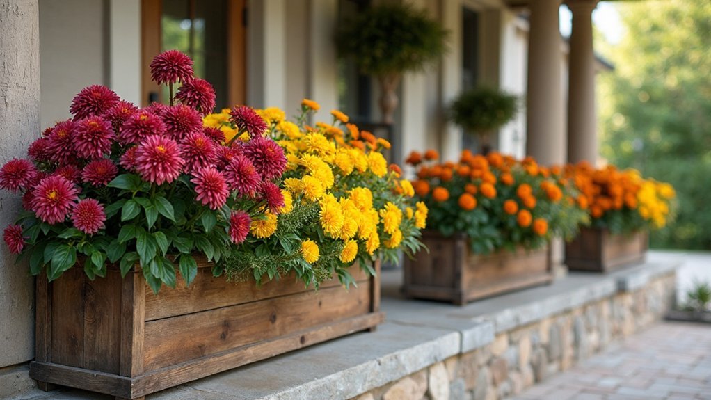 vibrant autumn chrysanthemum displays