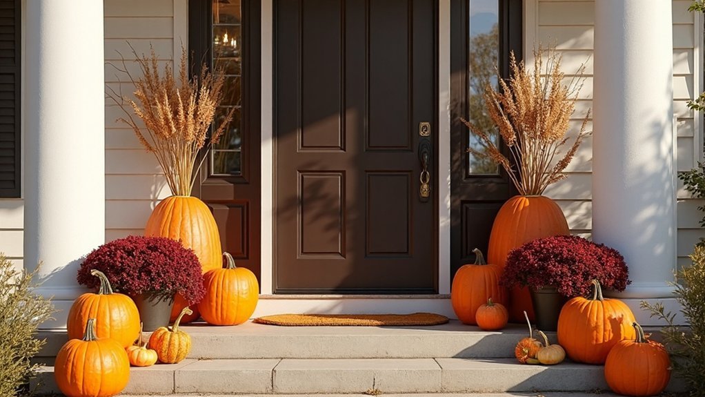 vibrant fall door displays