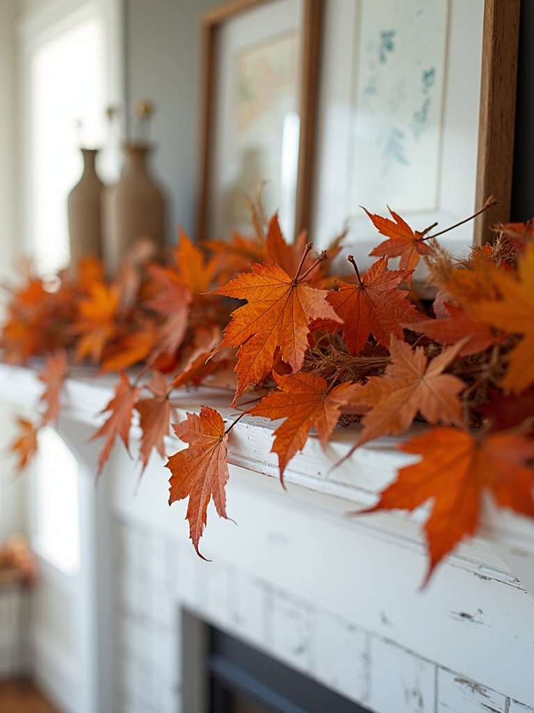 vintage leaf garland crafting