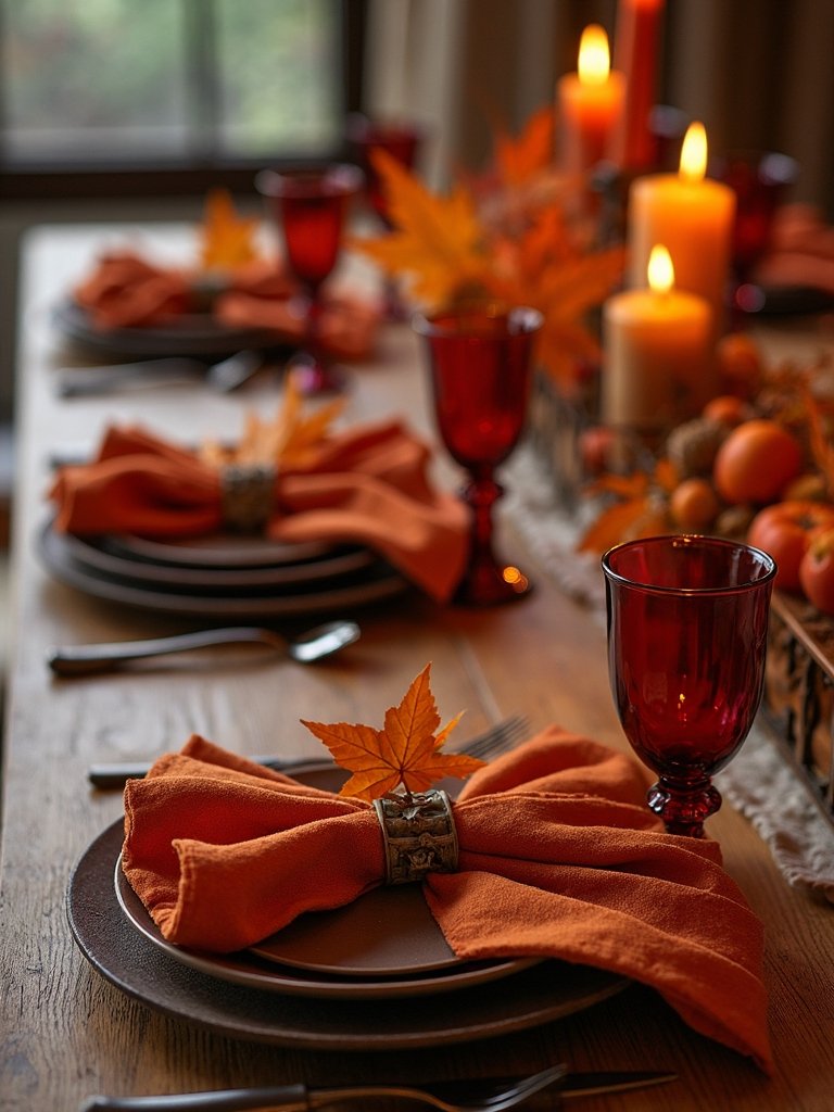 warm autumn dining decor
