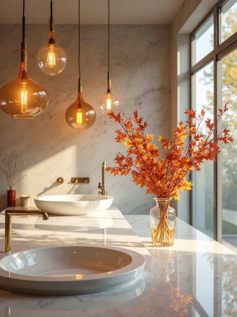 warm autumn sanctuary lighting