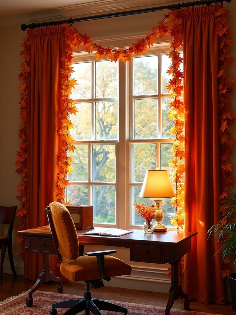 warm autumn window treatments