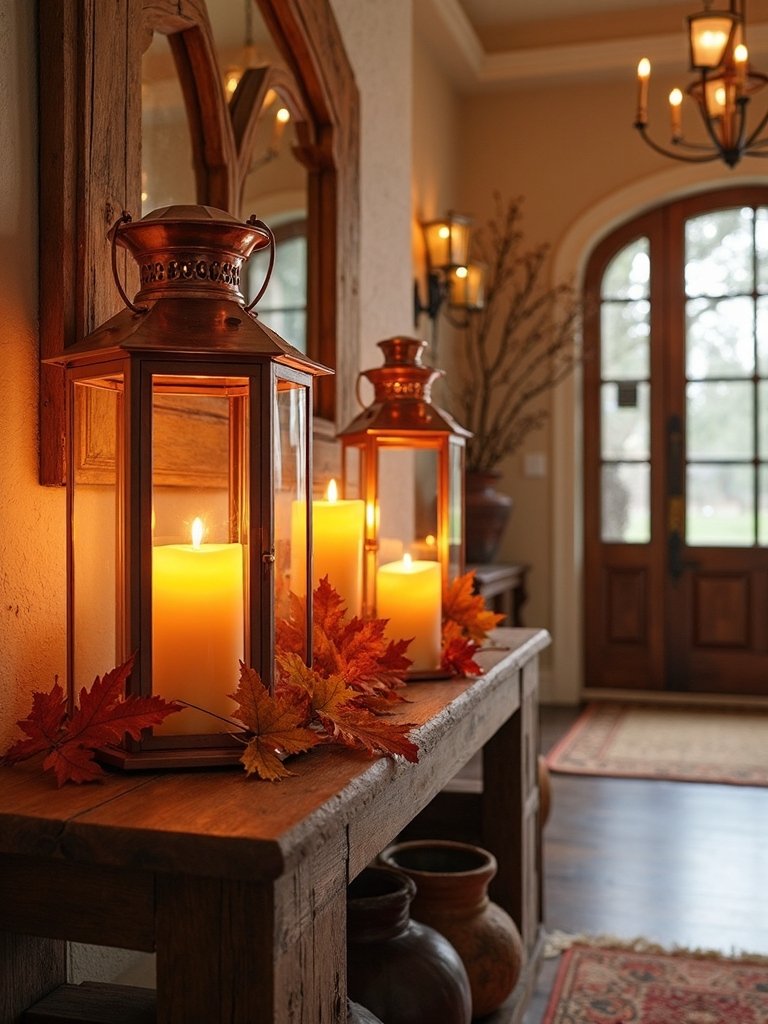 warm lanterns and candles