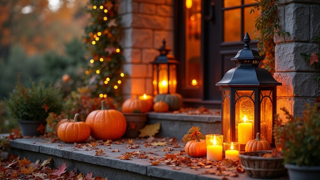 warm lanterns and candles