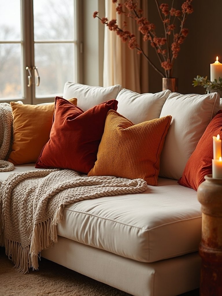 warm layers of autumn textiles