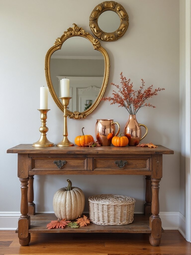 warm metallic autumn accents enrich