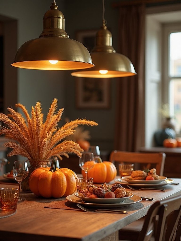 warm metallic pendant lighting
