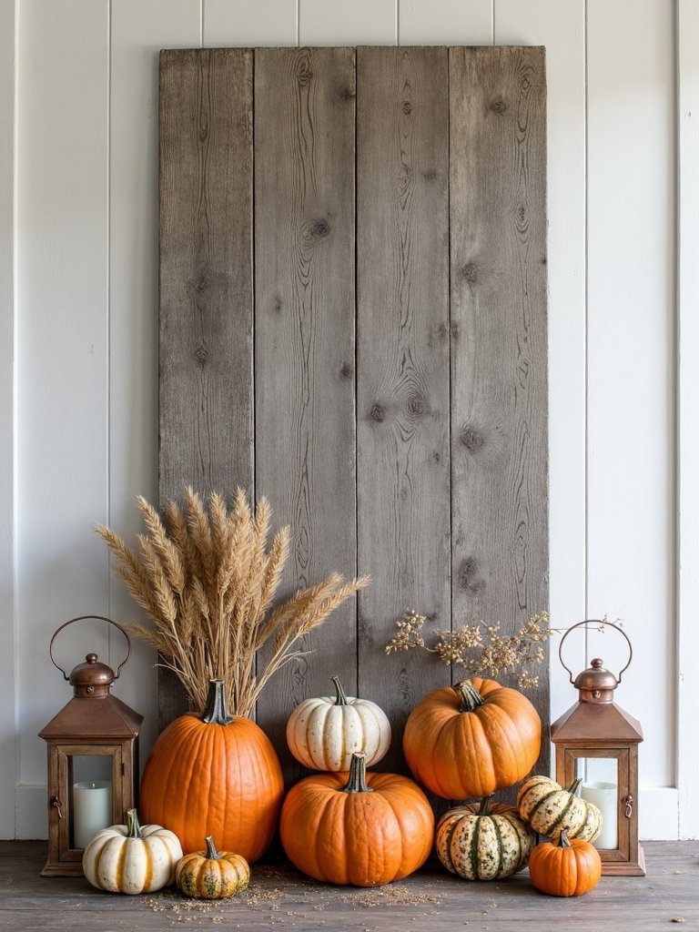 weathered barnwood harvest decor