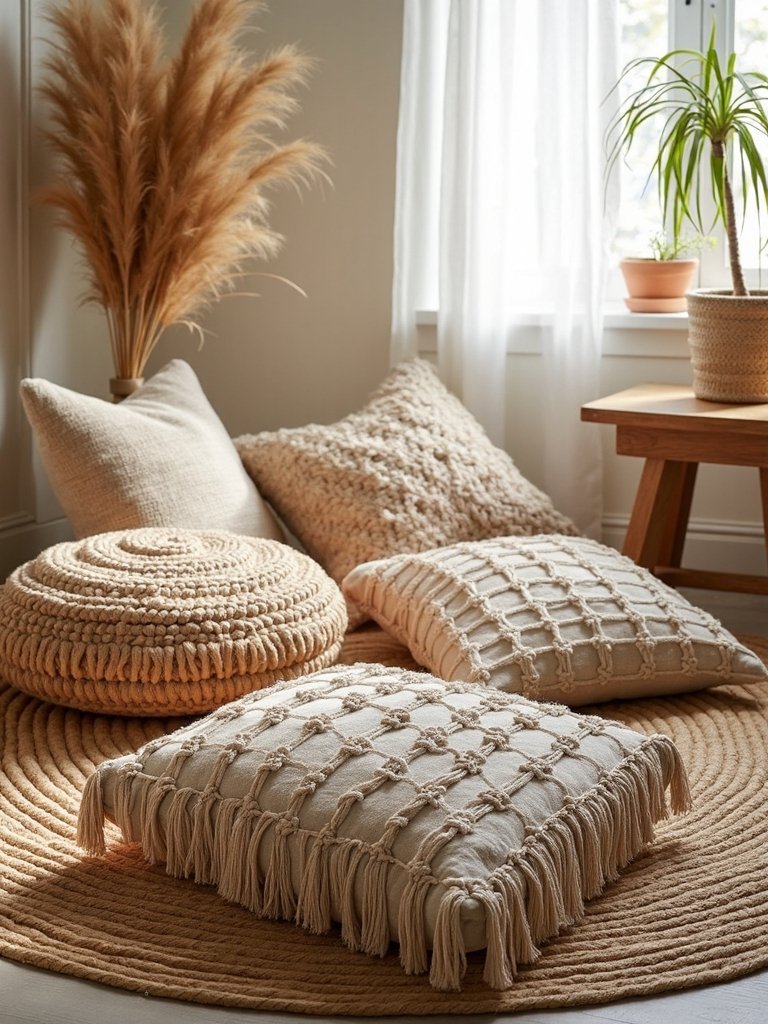 authentic boho inspired meditation pillows