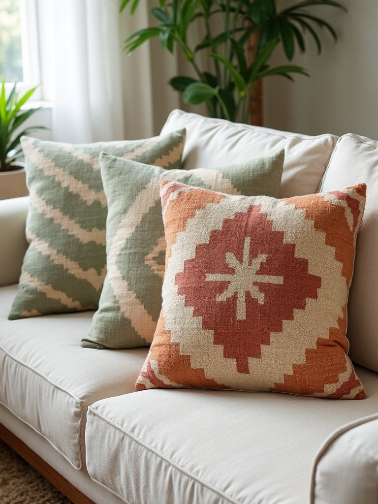 bohemian graphic decorative pillow comfort