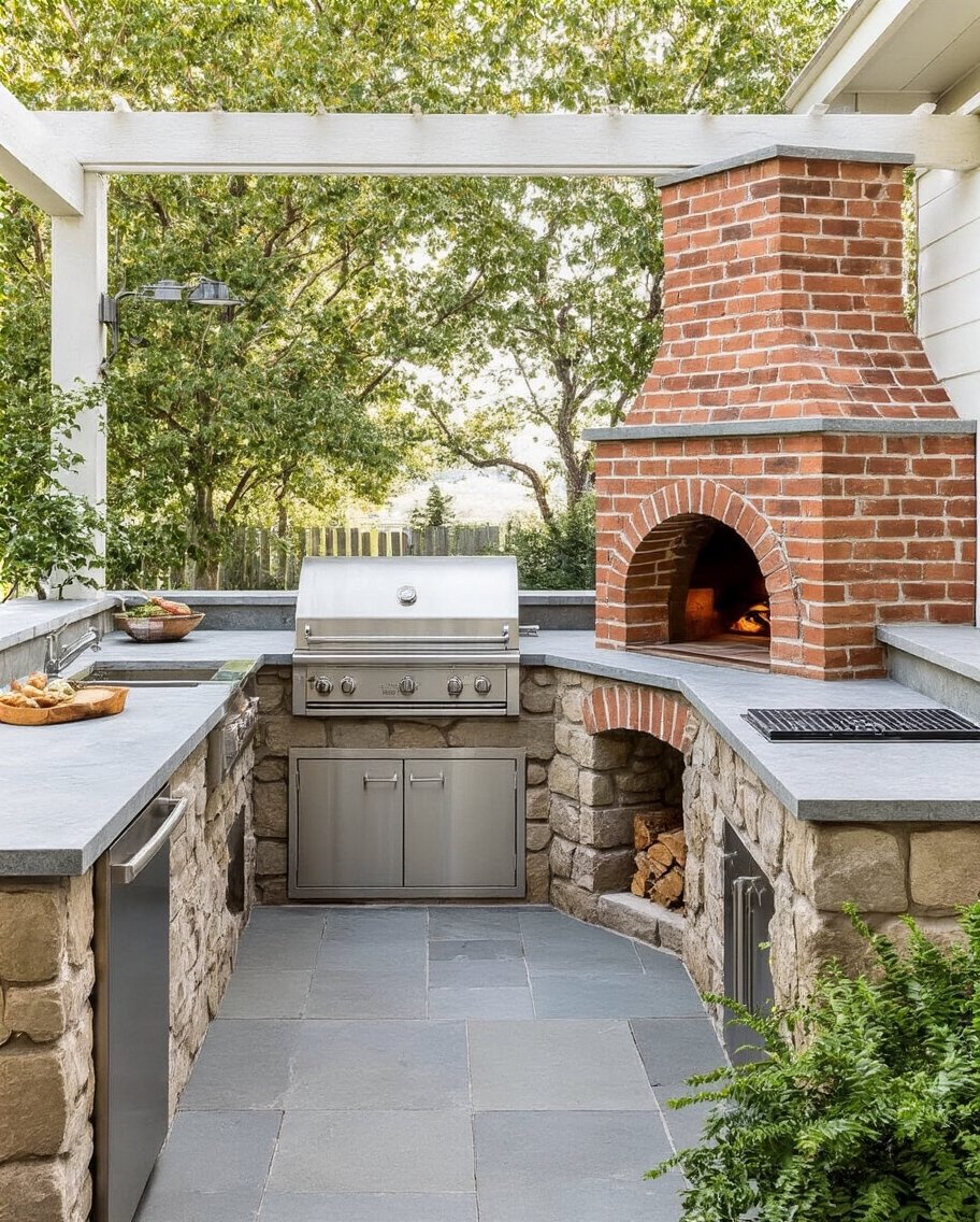 centerpiece outdoor kitchen pizza oven