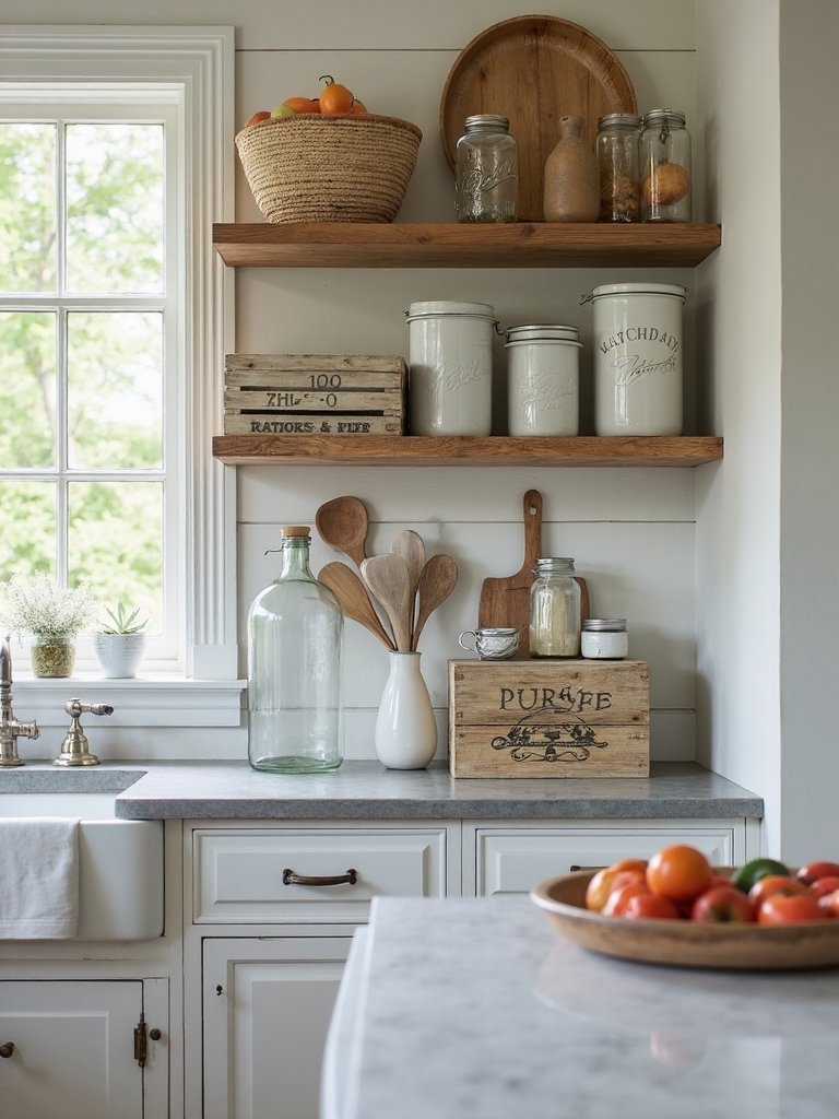 charming functional vintage kitchen storage