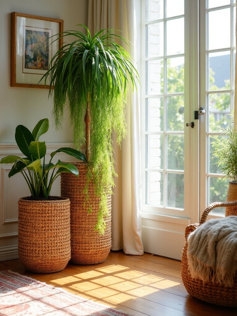 dramatic elevated boho centerpiece planters