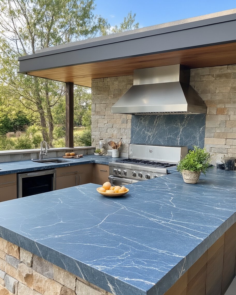 elegant durable timeless bluestone countertops