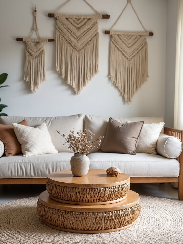 elegant two tier rattan coffee table