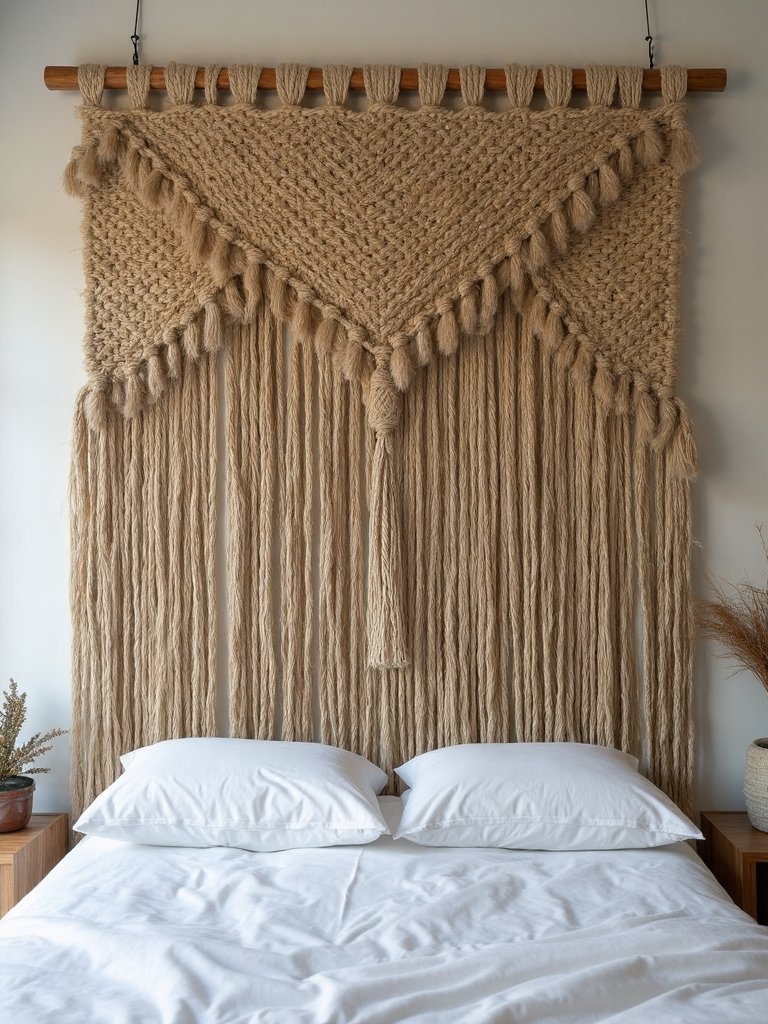 fiber art headboard decor sanctuary