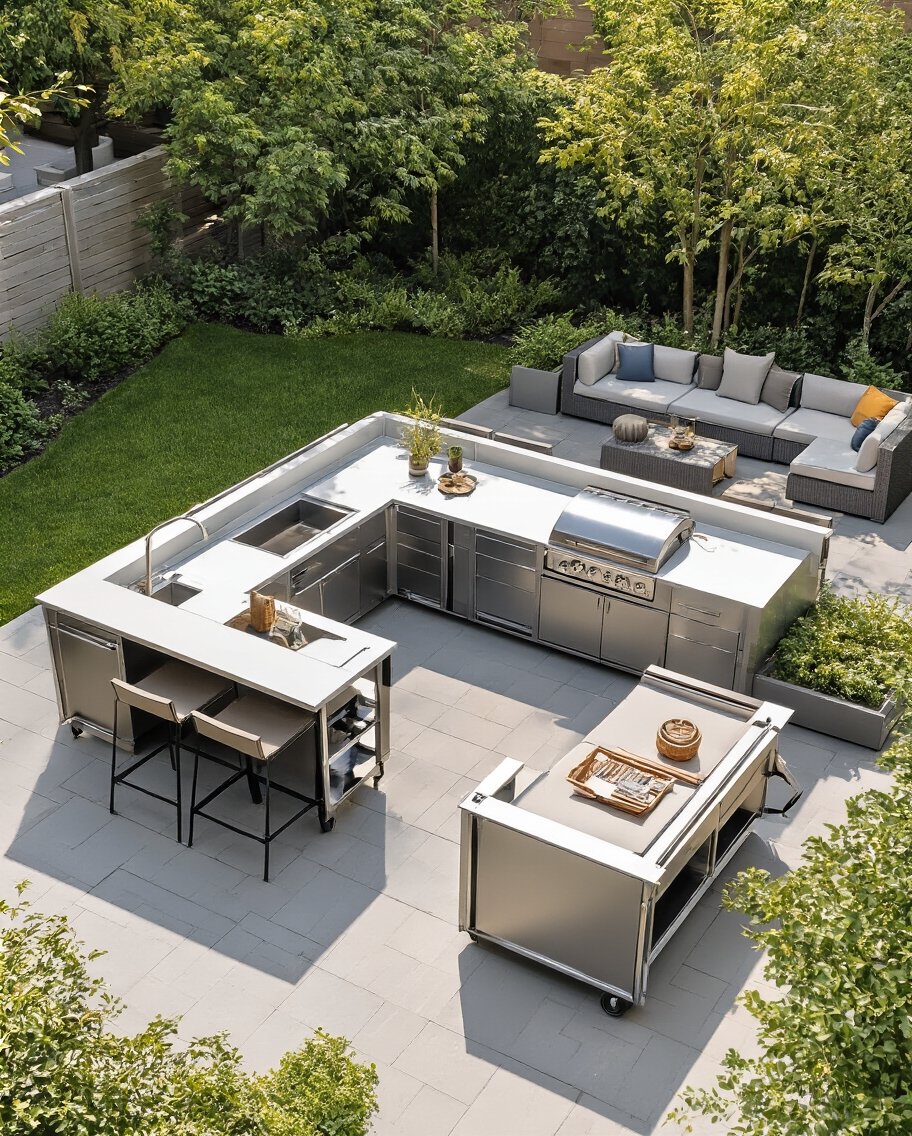 flexible adaptable outdoor entertainment space