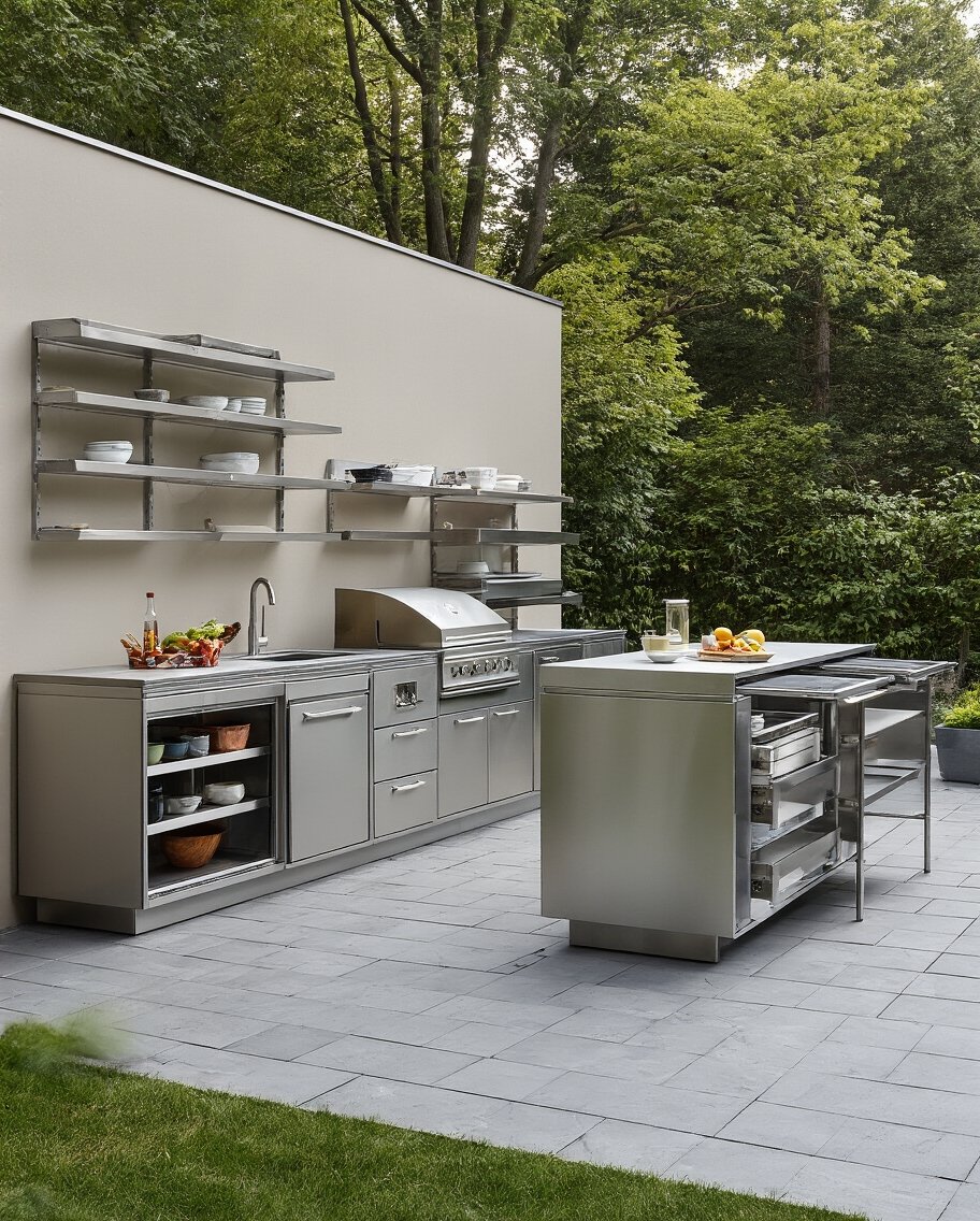 flexible customizable outdoor kitchen cabinets