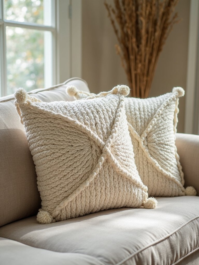 handcrafted boho chic cotton throw pillows