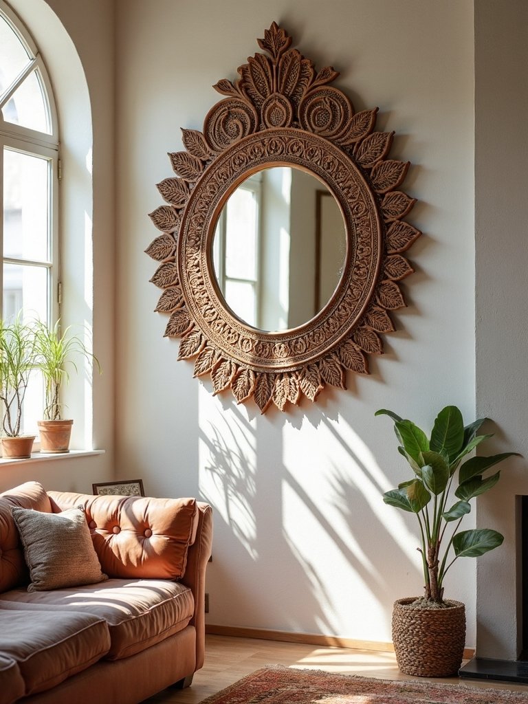 handcrafted spiritual boho mandala mirror