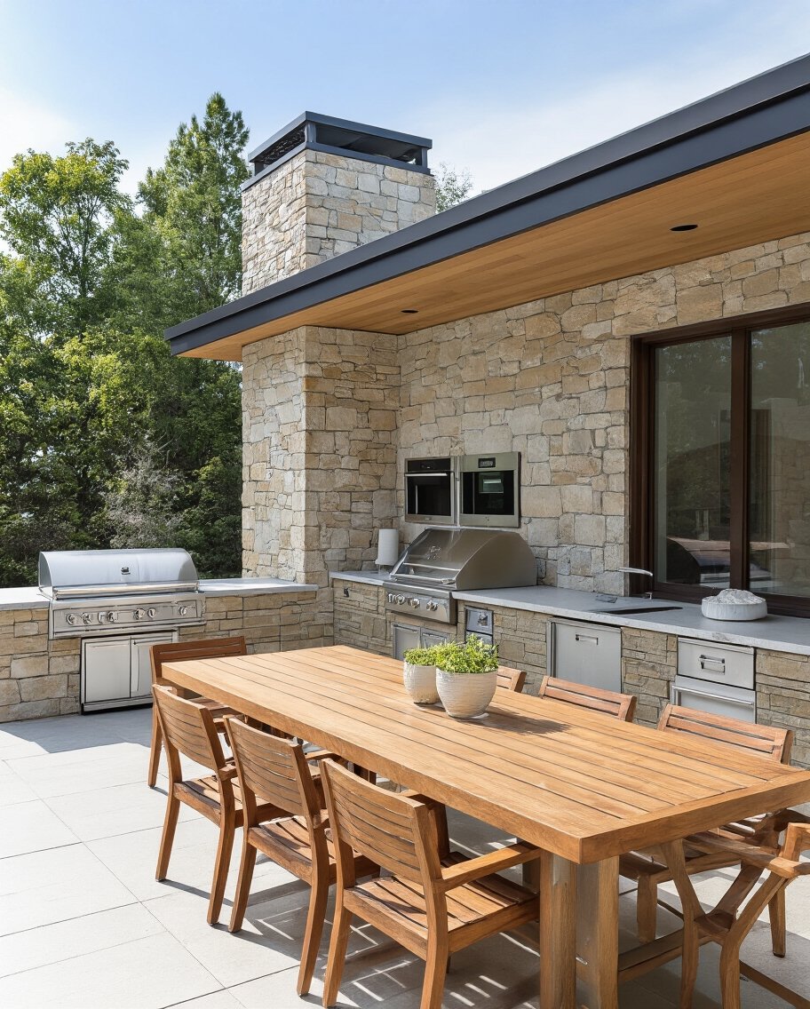 harmonized outdoor entertaining oasis