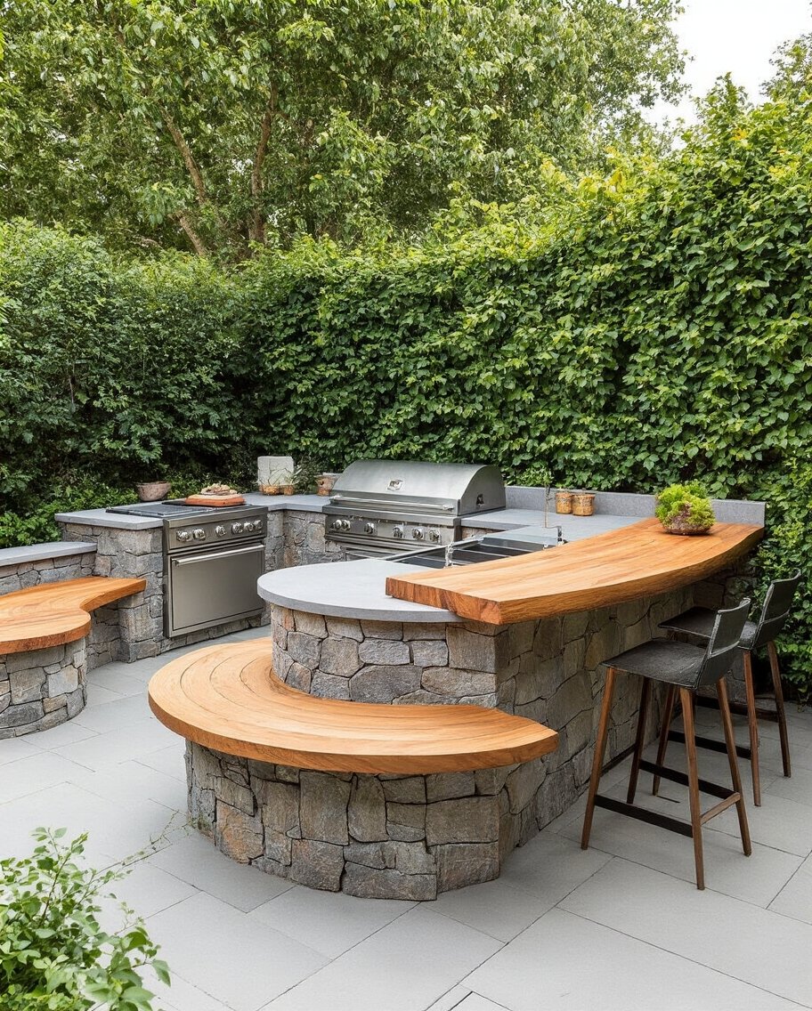 integrated social kitchen island seating