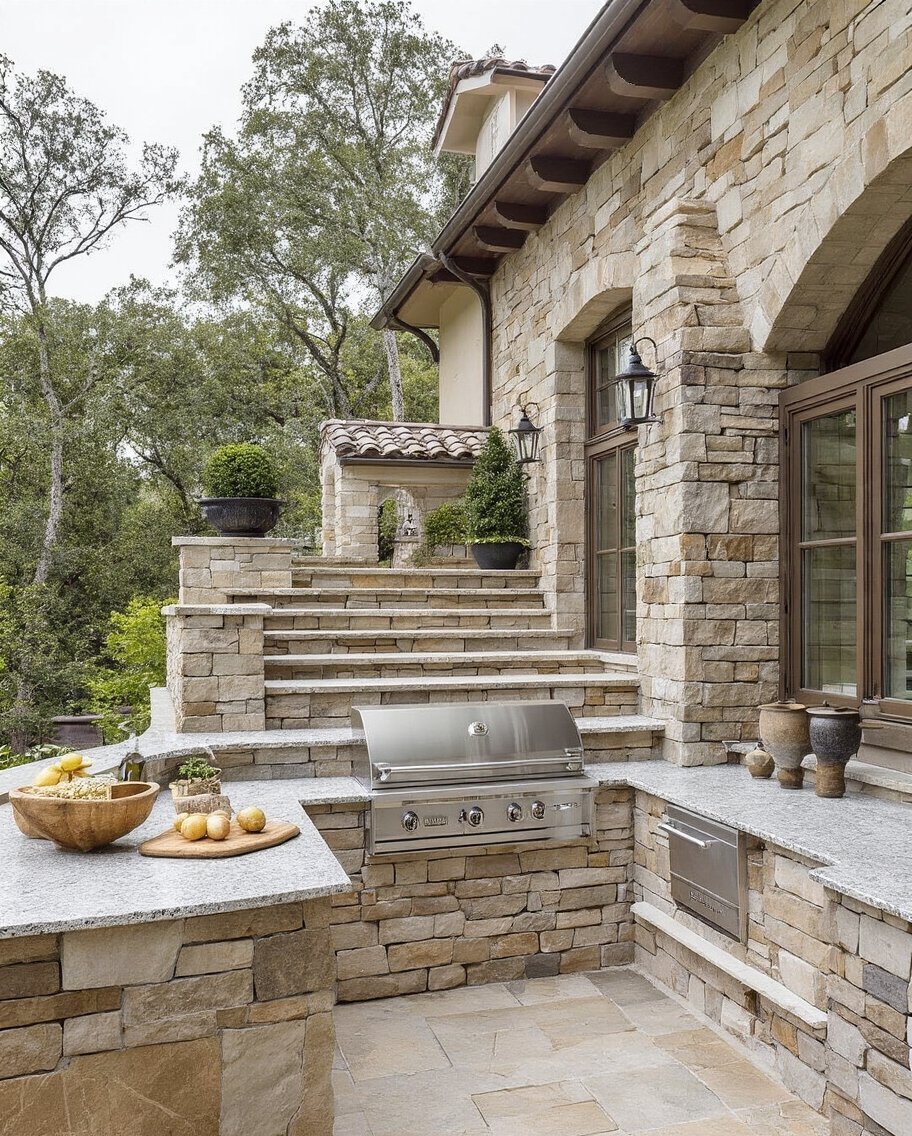 multilevel stone design visual allure