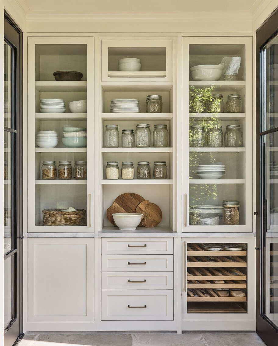 organized protected outdoor kitchen storage