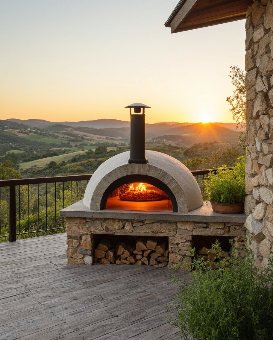 panoramic outdoor pizza oven experience