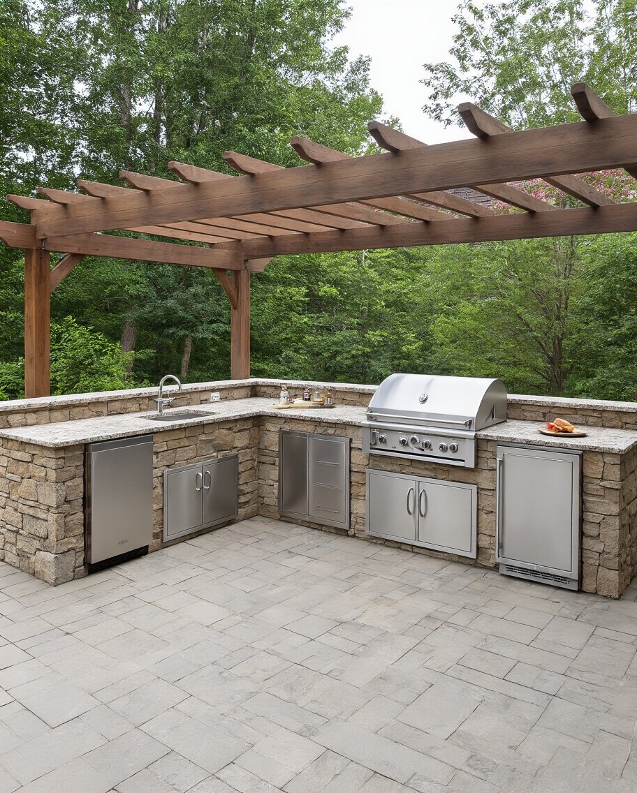 refrigerated efficient durable integrated outdoor kitchen