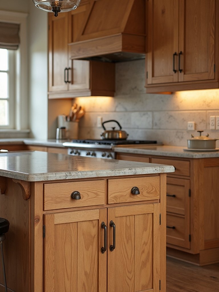 rustic and sophisticated oak cabinets