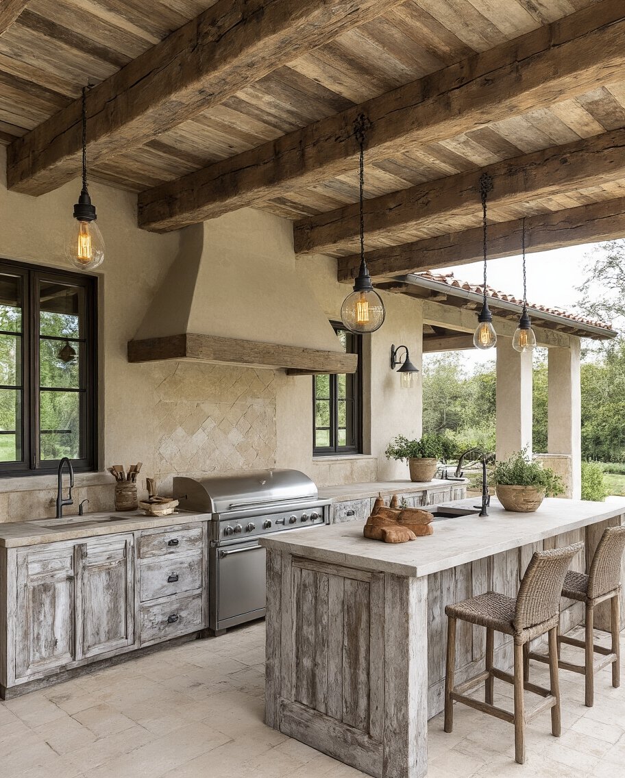 rustic farmhouse charm lighting ambiance