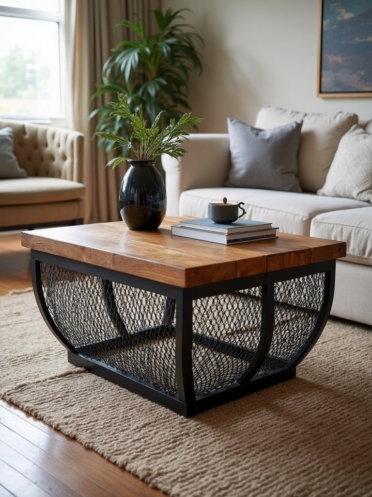 rustic industrial textured focal point